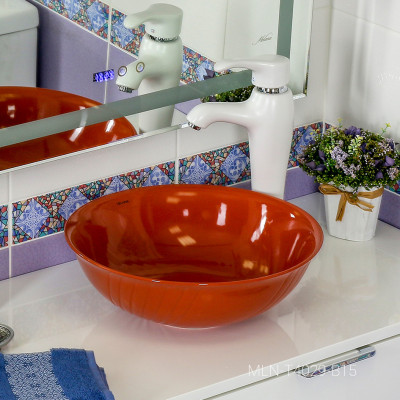Накладная раковина красная 39.5х13.5см Melana T4029-B15-806