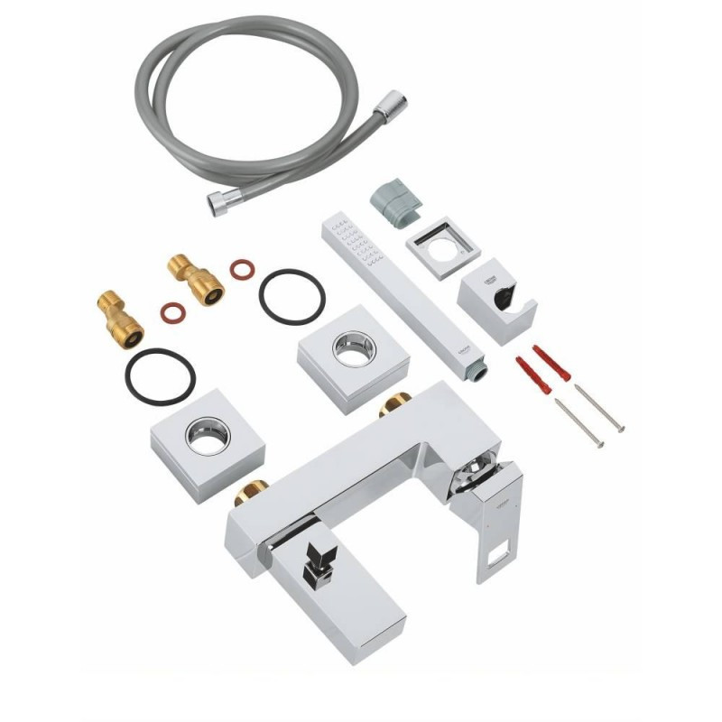 Смеситель для ванны GROHE Eurocube с душевым гарнитуром хром 23141000