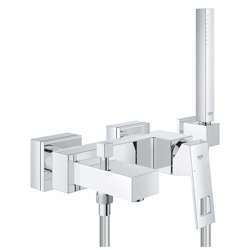 Смеситель для ванны GROHE Eurocube с душевым гарнитуром хром 23141000