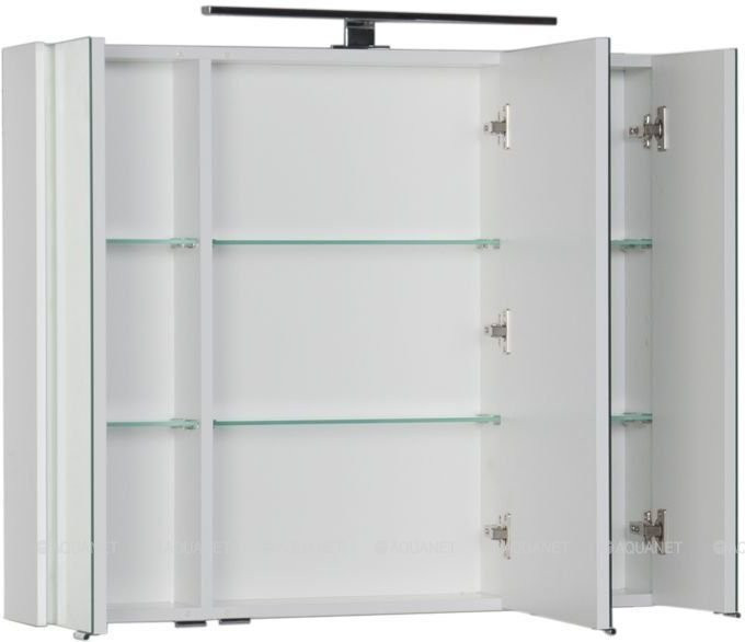 Зеркало шкаф Латина 90 белое Aquanet