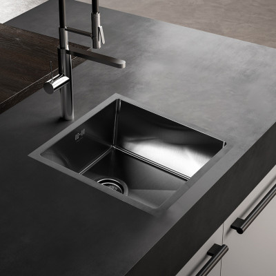 Мойка из нержавеющей стали 46х45х20см графит Melana D4645HB графит