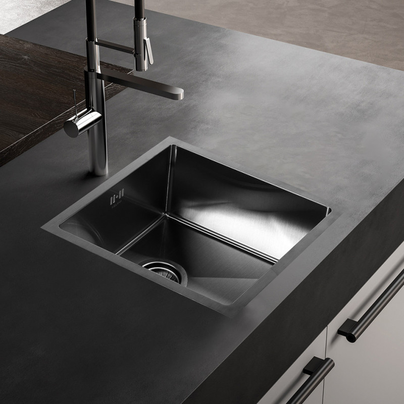Мойка из нержавеющей стали 46х45х20см графит Melana D4645HB графит