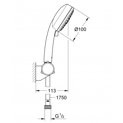 Душевой гарнитур GROHE New Tempesta Cosmopolitan 100 III 27584002