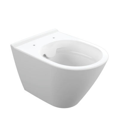 Подвесной унитаз Cersanit City Oval Clean On DPL EO Slim, безободковый, сидение тонкое, микролифт, быстросъемное