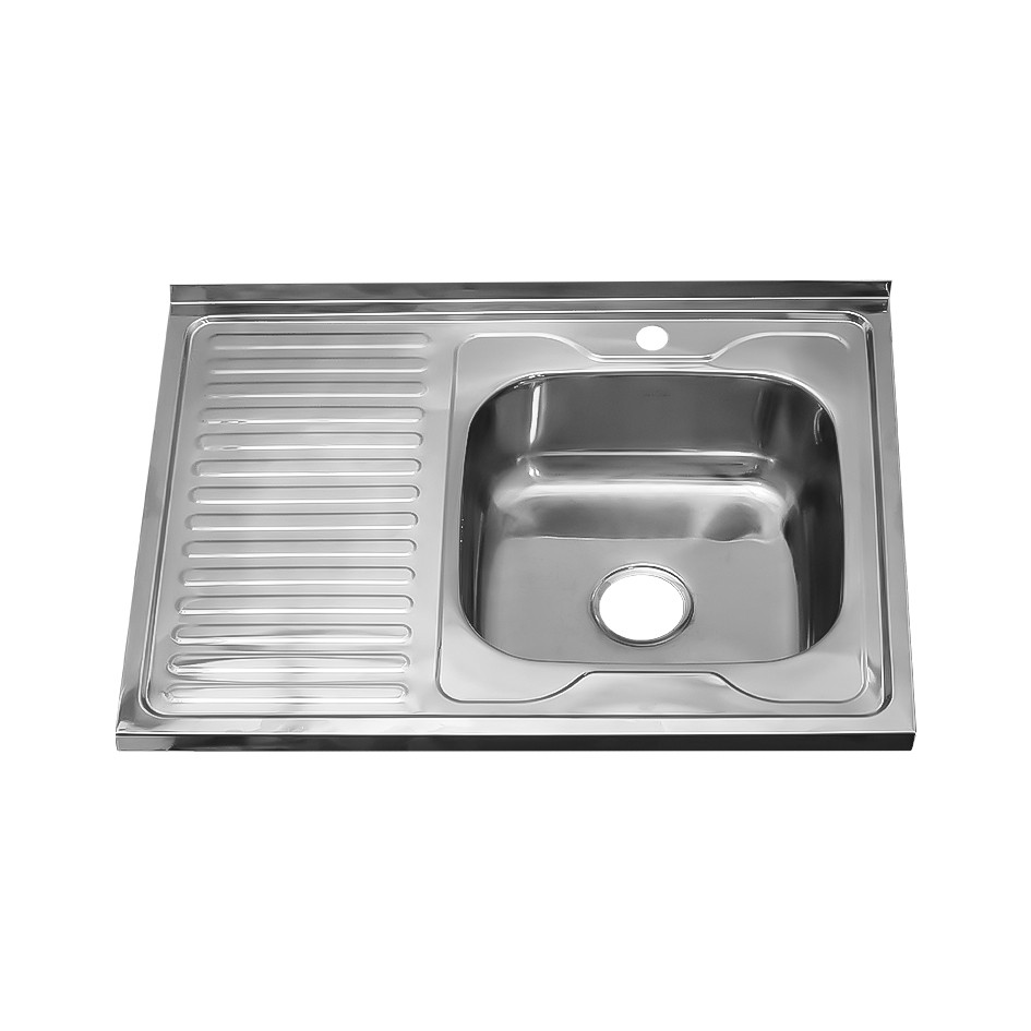 Мойка из нержавеющей стали 80х60х16см хром Melana 085D t R (*10)