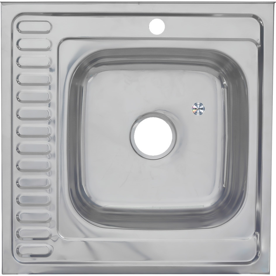 Мойка из нержавеющей стали 60х60х16см хром Melana 015/2 R (*10)