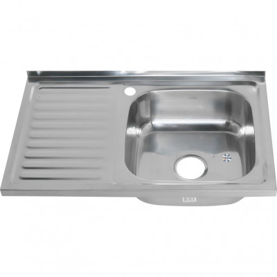 Мойка из нержавеющей стали 80х50х16см хром Melana 014 t R (*10)