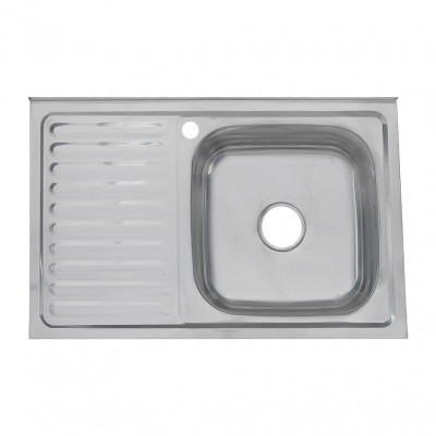 Мойка из нержавеющей стали 80х50х16см хром Melana 014 t R (*10)