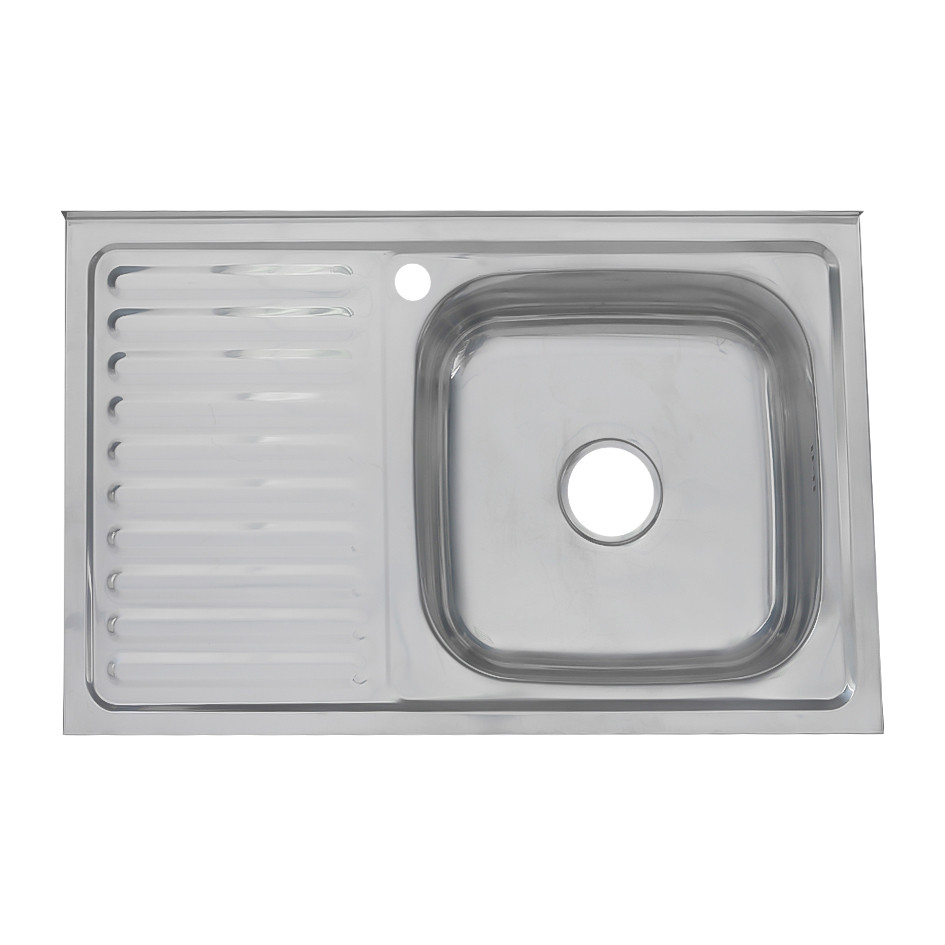 Мойка из нержавеющей стали 80х50х16см хром Melana 014 t R (*10)