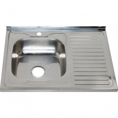 Мойка из нержавеющей стали 80х60х16см хром Melana 016 t L (*10)