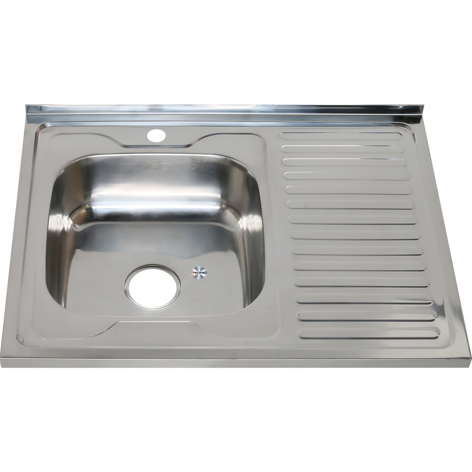 Мойка из нержавеющей стали 80х60х16см хром Melana 016 t L (*10)