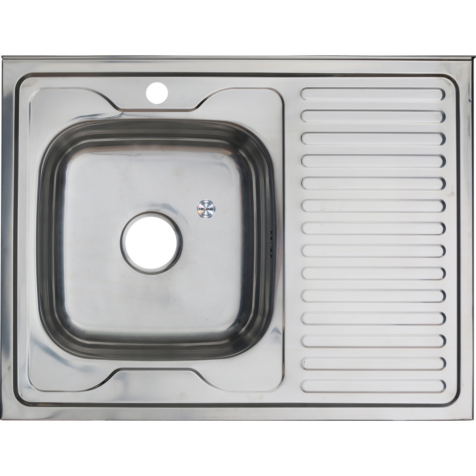 Мойка из нержавеющей стали 80х60х16см хром Melana 016 t L (*10)
