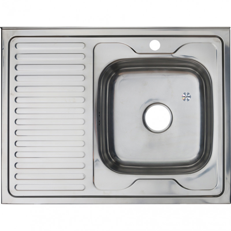 Мойка из нержавеющей стали 80х60х16см хром Melana 016/2 R (*10)