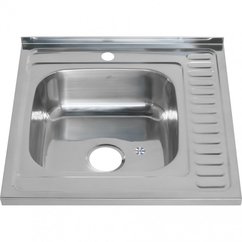 Мойка из нержавеющей стали 60х60х18см хром Melana 006/2 L (*10)