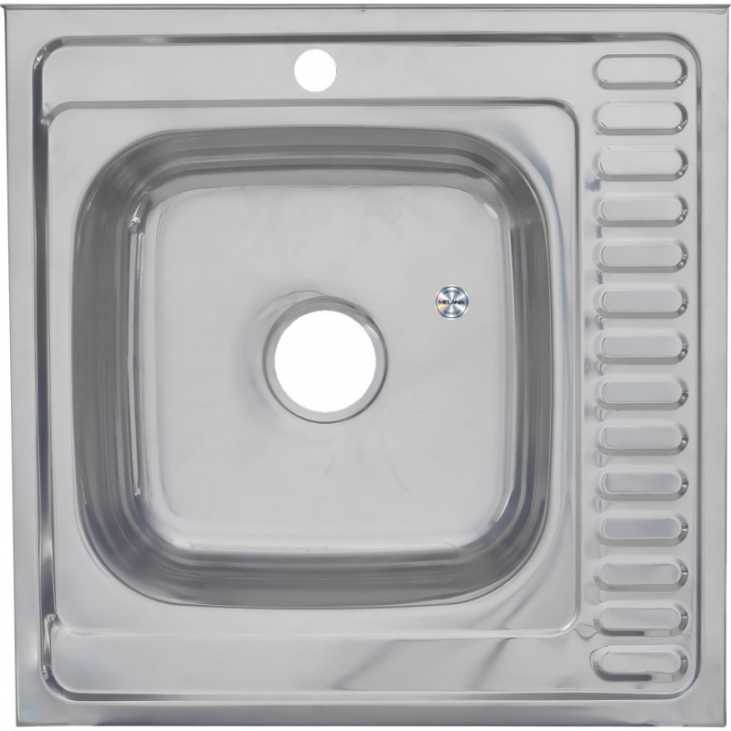 Мойка из нержавеющей стали 60х60х18см хром Melana 006/2 L (*10)