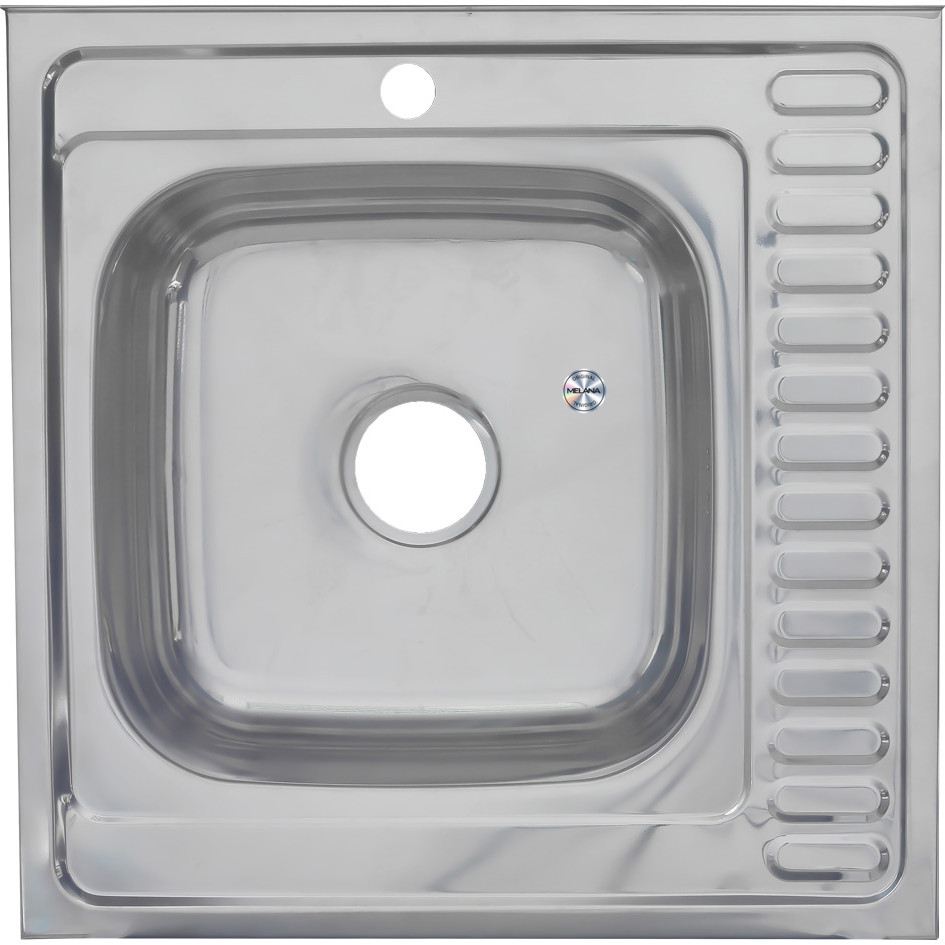 Мойка из нержавеющей стали 60х60х18см хром Melana 006/2 L (*10)