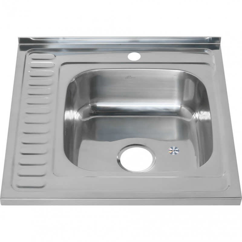 Мойка из нержавеющей стали 60х60х18см хром Melana 006 t R (*10)