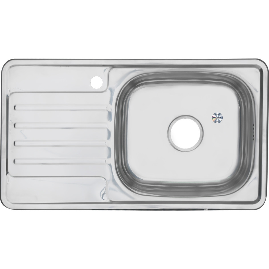 Мойка из нержавеющей стали 76х42х18см хром Melana 113 t (*10)