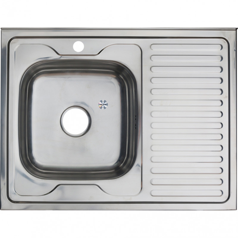 Мойка из нержавеющей стали 80х60х18см хром Melana 007/2 L (*10)