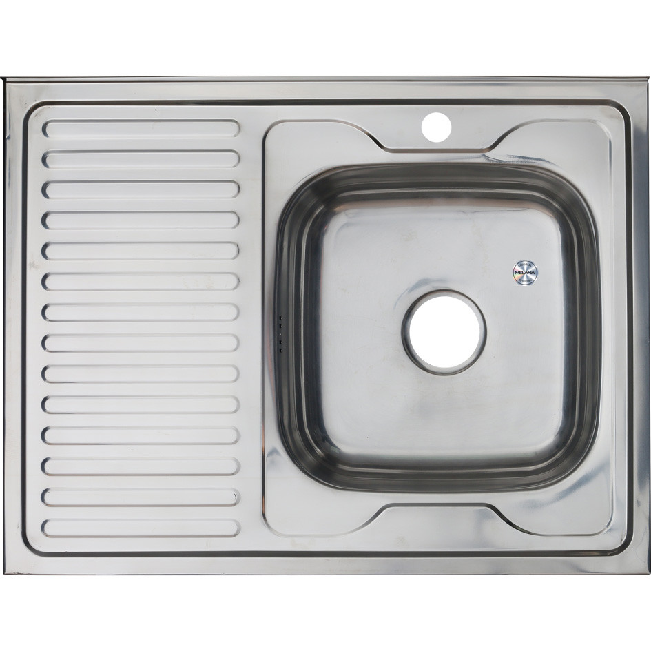 Мойка из нержавеющей стали 80х60х18см хром Melana 007 t R (*10)