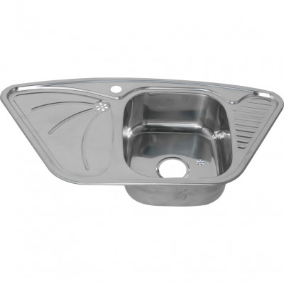 Мойка из нержавеющей стали 95х50х18см хром Melana 222 A t (*7)
