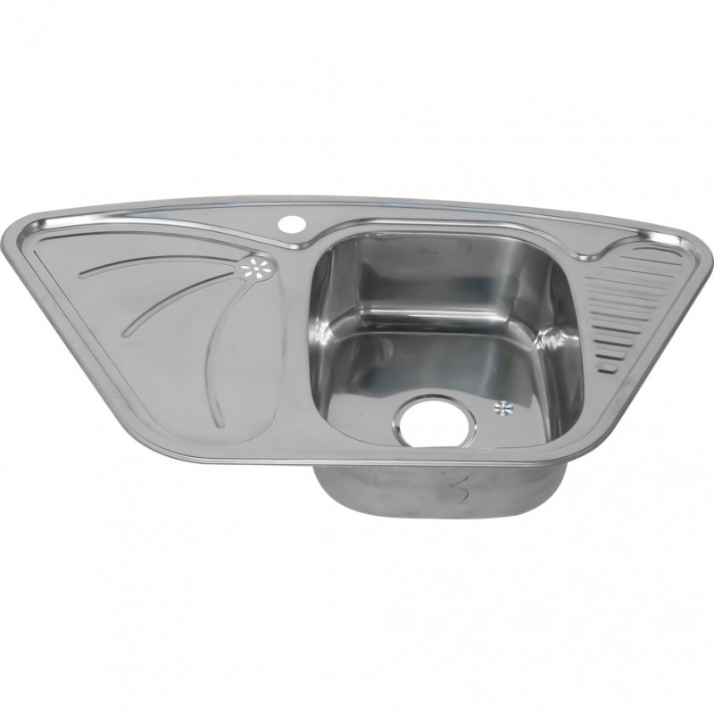 Мойка из нержавеющей стали 95х50х18см хром Melana 222 A t (*7)
