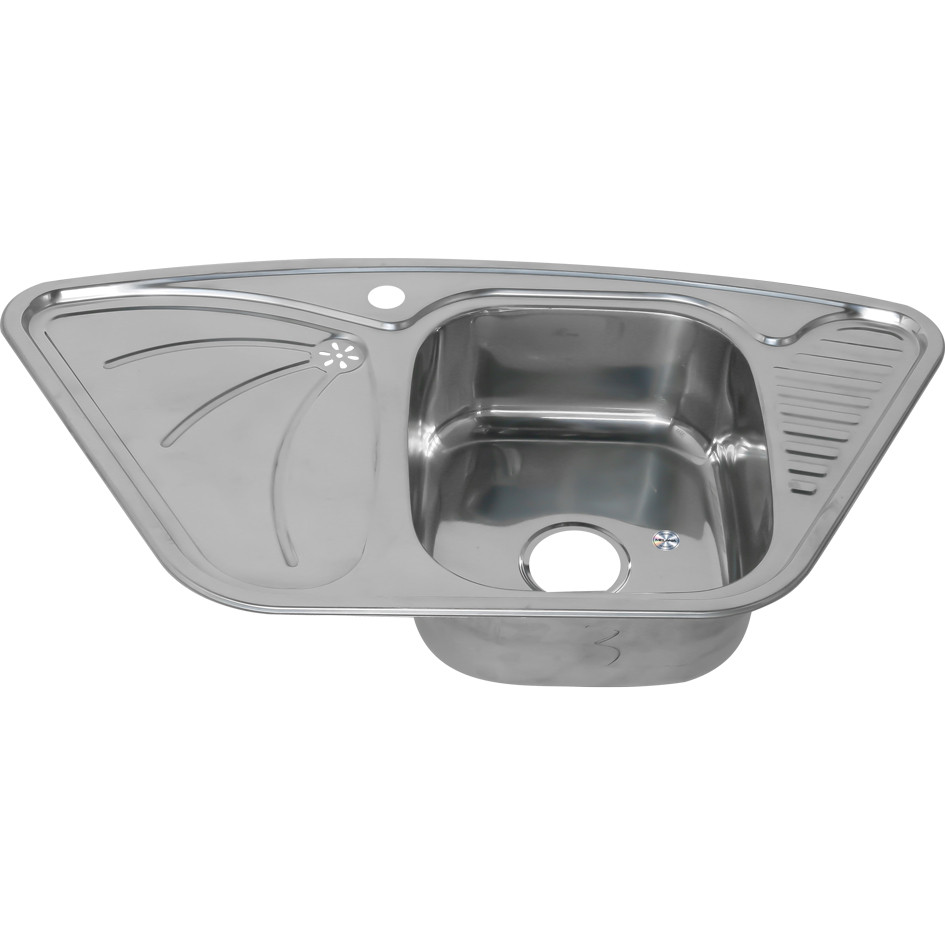 Мойка из нержавеющей стали 95х50х18см хром Melana 222 A t (*7)