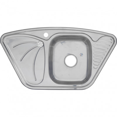 Мойка из нержавеющей стали 95х50х18см хром Melana 222 A t (*7)