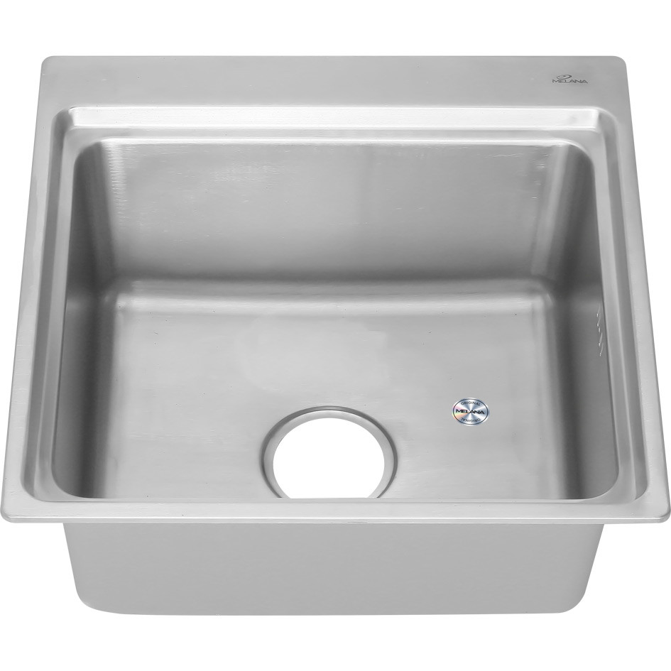 Мойка из нержавеющей стали 49х48х22см хром Melana 223 t (*5)