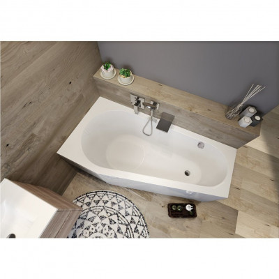 Акриловая ванна угловая правая 160x80x48см Riho DELTA 160 RIGHT - PLUG & PLAY