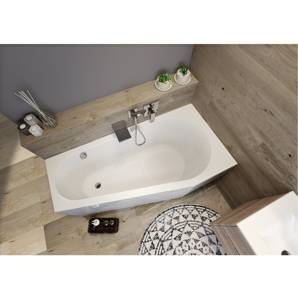 Акриловая ванна угловая левая 160x80x48см Riho DELTA 160 LEFT - PLUG & PLAY