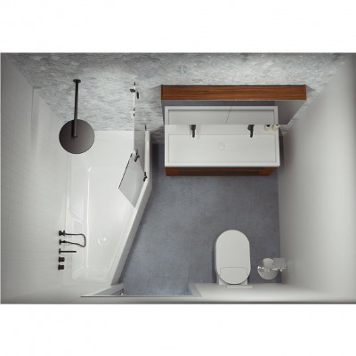 Акриловая ванна угловая правая 170x90x47см Riho RETHINK SPACE