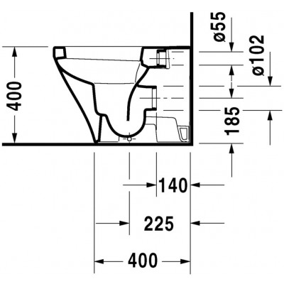 Унитаз напольный Duravit DuraStyle 370x570мм, 4.5л, белый Alpin, 215009