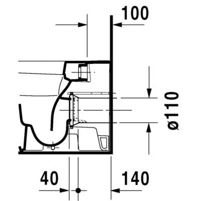 Унитаз напольный Duravit DuraStyle 370x570мм, 4.5л, белый Alpin, с WonderGliss, 215009