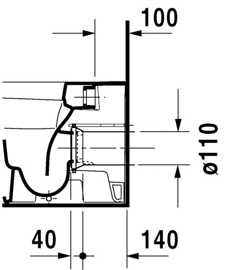 Унитаз напольный Duravit DuraStyle 370x570мм, 4.5л, белый Alpin, с WonderGliss, 215009