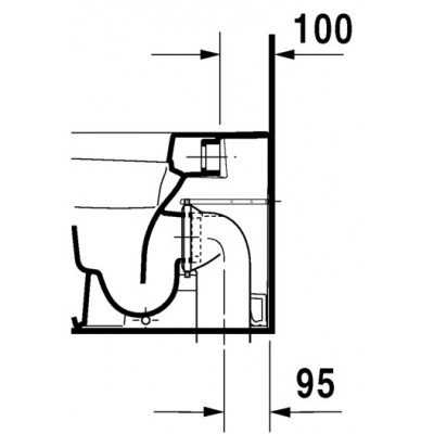 Унитаз напольный Duravit DuraStyle 370x570мм, 4.5л, белый Alpin, с WonderGliss, 215009