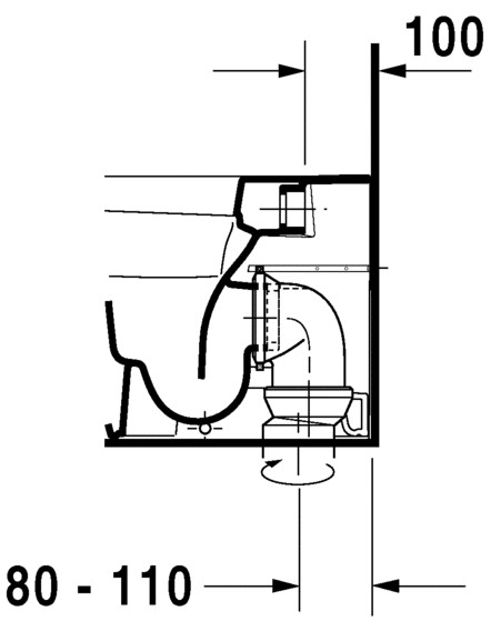 Унитаз напольный Duravit DuraStyle 370x570мм, 4.5л, белый Alpin, с WonderGliss, 215009