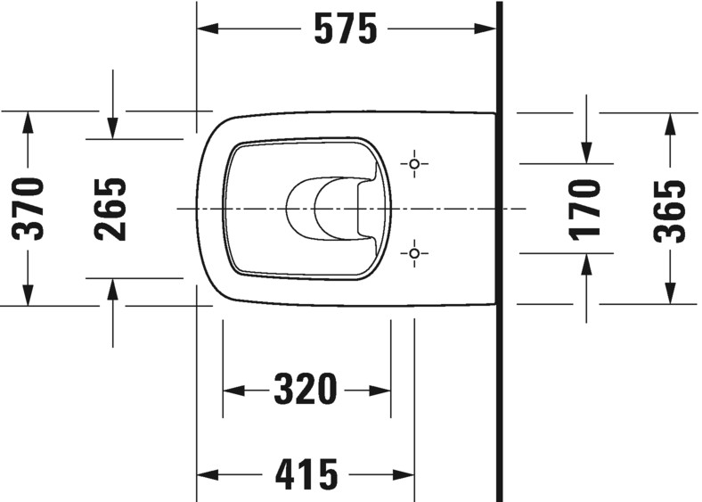 Унитаз напольный Duravit DuraStyle 370x570мм, 4.5л, белый Alpin, с WonderGliss, 215009