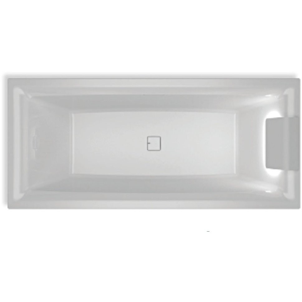 Акриловая ванна отдельностоящая с подсветкой правая 170x75x50см Riho STILL SQUARE LED 170x75 R
