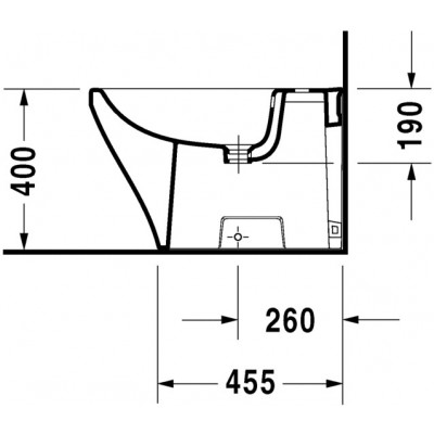 Биде напольное Duravit Durastyle, 370x630мм, белый Alpin, с WonderGliss, 228310
