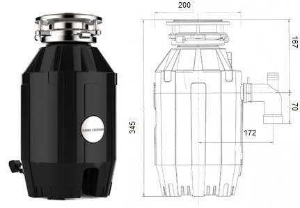Измельчитель пищевых отходов BONE CRUSHER BC 810