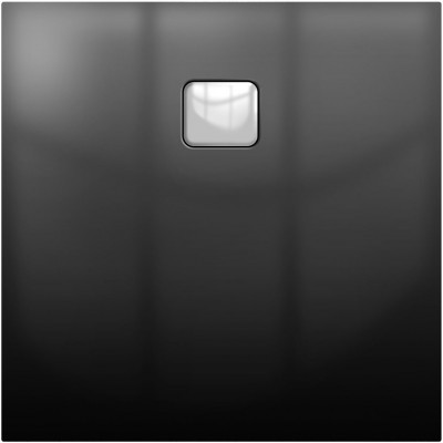 Душевой поддон акриловый черный 90x90x4.5см RIHO Basel 412