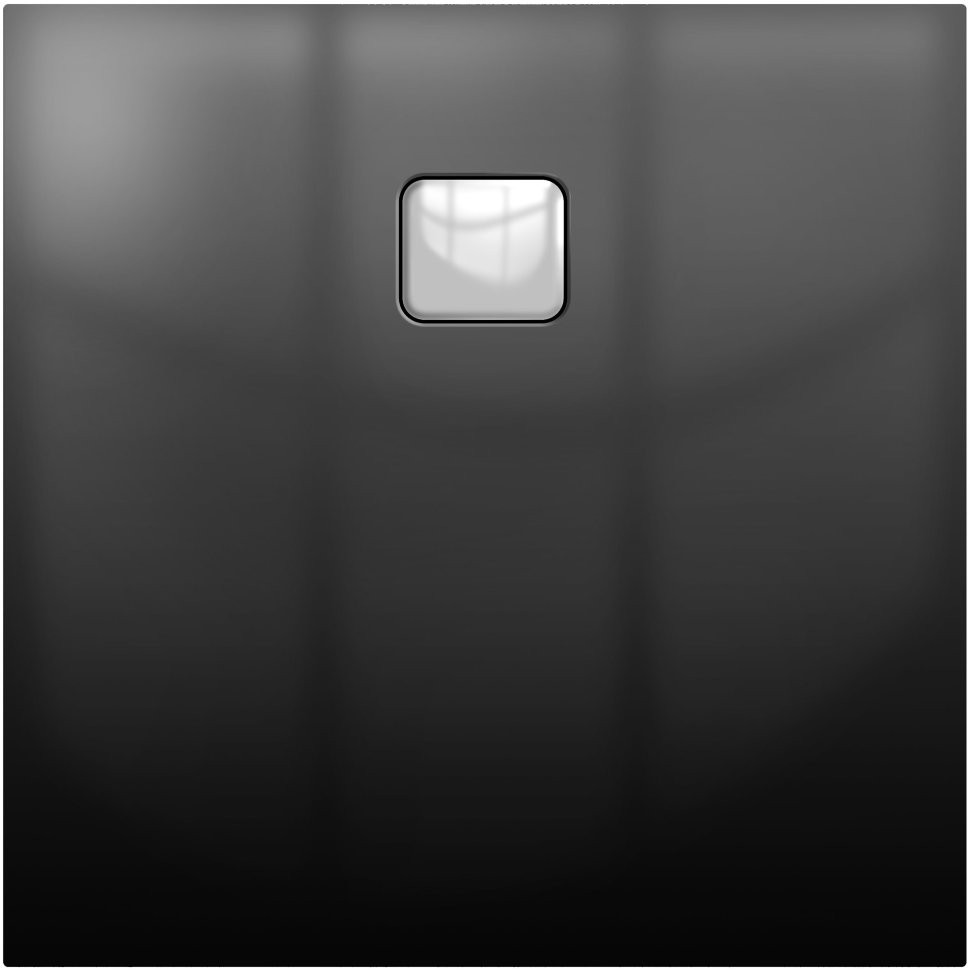 Душевой поддон акриловый черный 90x90x4.5см RIHO Basel 412