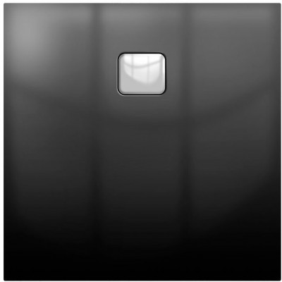 Душевой поддон акриловый черный 100x100x4.5см RIHO Basel 430