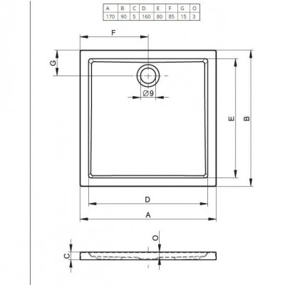 Душевой поддон акриловый белый 160x80x4.5см RIHO Zurich 268