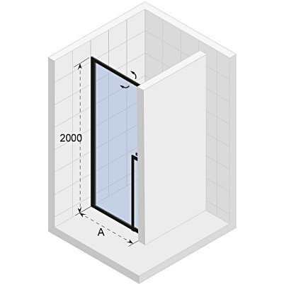 Душевая дверь белая 100x200см Riho LUCID GD110W000