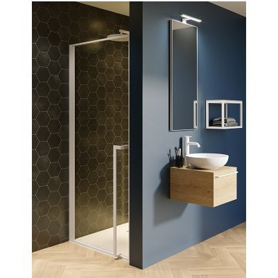 Душевая дверь белая 80x200см Riho LUCID GD101