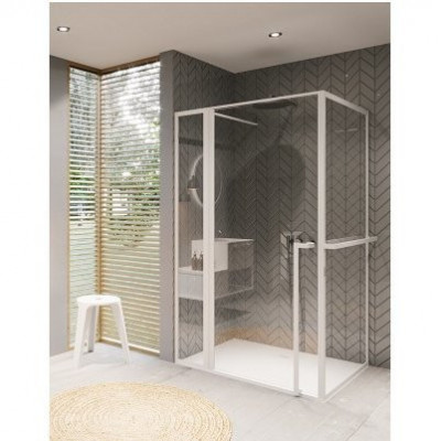 Душевой уголок белый 120х90x200см Riho LUCID GD203