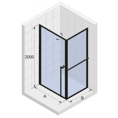Душевой уголок белый 90х100x200см Riho LUCID GD201