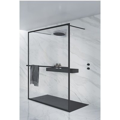 Душевая перегородка черная 120х200см Riho Lucid GD401